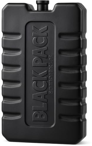 ToCi Blackpack - Set di 8 piatti refrigeranti piatti da 220 ml, colore nero, eleganti e resistenti, per borsa frigo, congelatore, festival e campeggio, senza BPA, impilabili, qualità UE