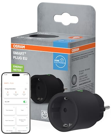 OSRAM SMART+ Matter Plug EU Steckdose, 2300W, 10A, IP20, schwarz, Alexa, Google Home, Apple HomeKit