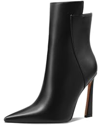 QUEEN HELENA Tronchetti con Tacco Alto Stivaletti Eleganti Donna K4050 (Nero, Sistema Taglie Calzature EU, Adulto, Donna, Numero, Media, 37)