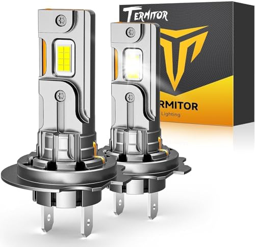 Termitor H7 Light Bulbs, 1:1 Mini Size, 80,000LM Brightness, 6500K Cool White, Easy 3 Min Plug and Play, IP68 Rated, 85K+ Hrs Long Lifespan, Excellent for H7 Fog Lights, Pack of 2