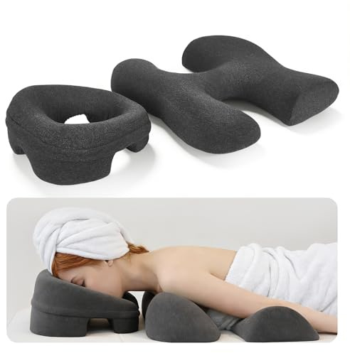 ExKeen Poggiatesta Massaggiante per Letto Set di Cuscini Massaggianti per Petto E Viso Cuscino Ergonomico per Il Viso con Fodera Rimovibile, Poggiatesta Morbido E, Cuscino, Supporto Addominale