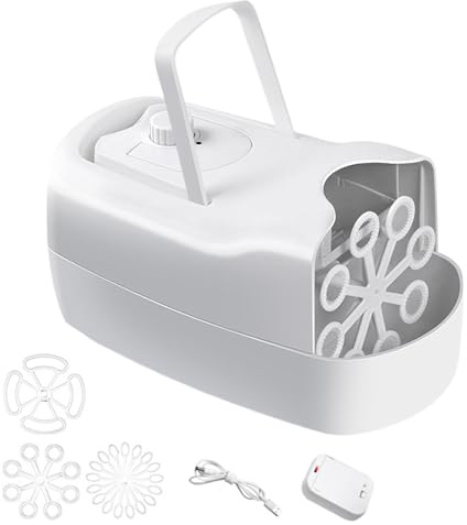 Ylnailky Souffleur À Bulles Automatique - Lanceur de Mousse à Souffler,Machine à Bulles des Fêtes,pour Noël, Anniversaire, Pâques, Fête en Extérieur, pour Garçons Et Filles, Douche Et