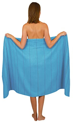 Betz Lines XXL Toalla de baño - Toalla de Playa Grande - Toalla de Sauna de algodón 100% - Toalla de Tumbona - 90x180 cm - Aqua