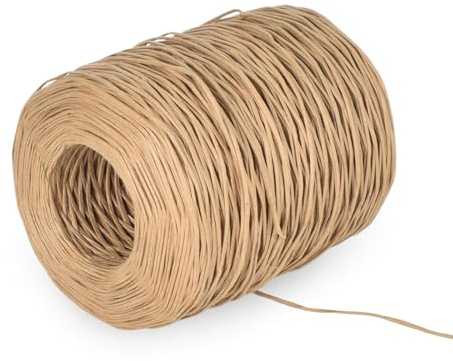200M Cordino per Carta in Filo di Ferro dia 2 mm,Spago per Decorazioni,Filato di Carta Ferro,Filo di Carta per Uncinetto,Spago di Carta, Filo Floreale, Filo di Imballaggio in Carta per Mazzi, Mazzi