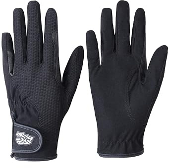 Harrison Howard Kids Horse Riding Gloves Comfortable Grip for Boys and Girls Horseback Riding Running or Cycling Lightweight Equestrian Gloves Black Age 8-10 Years