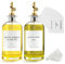 Essig und Ölflaschen Set, 2 Stücke 500ml Sirup Spender, Olivenöl Flasche, Ölspender mit Tropfschutz, Ölflasche Glas mit Ausgießer, 36 Etiketten für Chiliöl, Honig, Küche