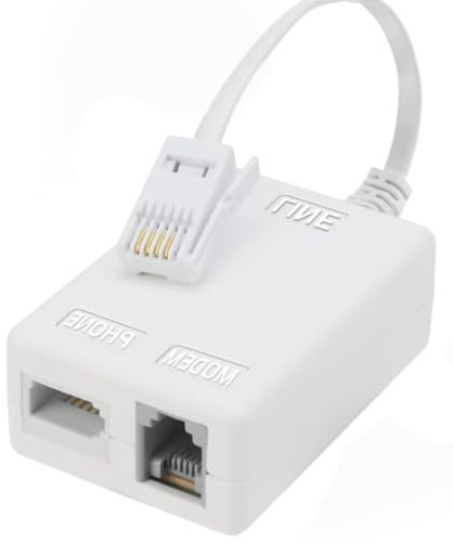 CMYDKOL BT Plug to ADSL RJ11 Connector Adapter, BT Male to RJ11 Female Splitter Telephone Broadband/Phone internet Microfilter Cable for Sky Landline Modem Router