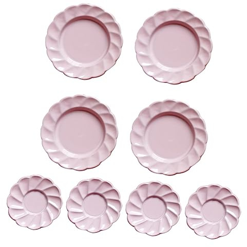 TOYANDONA 8pièces Vaisselle Miniature Colorée pour Maison De Poupées Assiette Et Bol Accessoires De Cuisine pour Décors Et Jeux Éducatifs