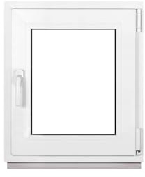 Framex Ventana Pequeña Para Sótano, 60 x 65 cm (600 x 650 mm), Triple Acristalamiento (32 mm), Color Blanco, DIN Derecha