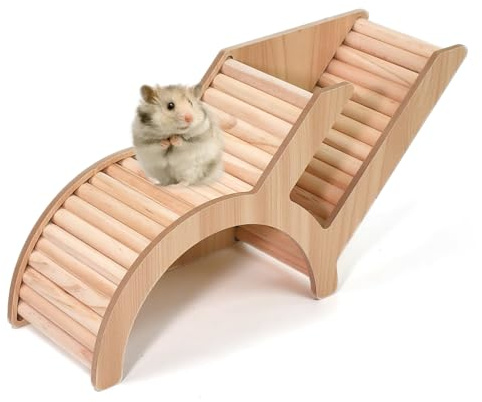 Huucozn Casetta per Criceti in Legno Casa per Criceti 34.5x10x15cm Nascondiglio per Piccoli Animali Casetta Porcellino D'India Casa per Conigli Nani per Porcellino d'India Criceto e Cincillà da Casa