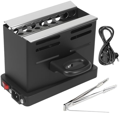 Behogan Allume-charbon électrique pour chicha, 800 W, grille-pain avec pince, allume-barbecue électrique, allume-charbon efficace, allume-charbon, allume-charbon, allume-charbon de bois pour barbecue