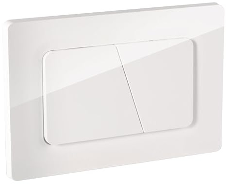 Empyreal Plaque de Commande WC, Compatible avec Geberit Sigma, UP300 et UP320,115770115 double chasse(Blanc glacier)