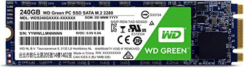 WD Green SSD 240 GB Festplatte SATA 6Gb/s, bis zu 540 MB/S Lese- und 465 MB/s Schreibgeschwindigkeit, M2 2280 WDS240G1G0B