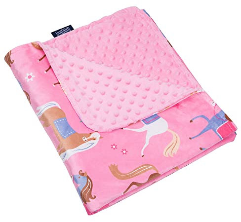Wildkin Plush Baby Blanket – Soft & Cozy Comfort, Ideal for Toddlers, Travel & Daycare - Horses
