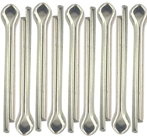 Lot de 20 goupilles fendues en acier inoxydable de qualité marine