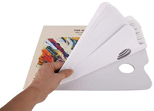 Garosa Palette de Peinture à l'huile, Aquarelle, Gouache - Bloc Palette avec 35 Feuille de Papier Couché - Moderne,