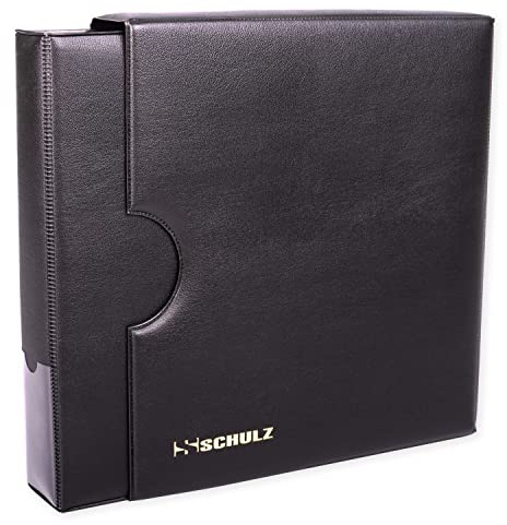 Colección de monedas Álbum con manga/funda – 50 p £1 £2 carpeta de almacenamiento para 200 monedas – Soporte para coleccionar proteger y almacenar Schulz Álbum de monedas, color negro