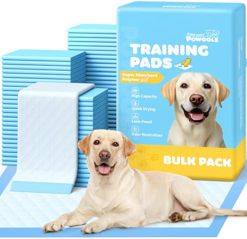Powools Extra Large Puppy Pads, 86 x 71 cm, Pack of 100, Leak-Proof