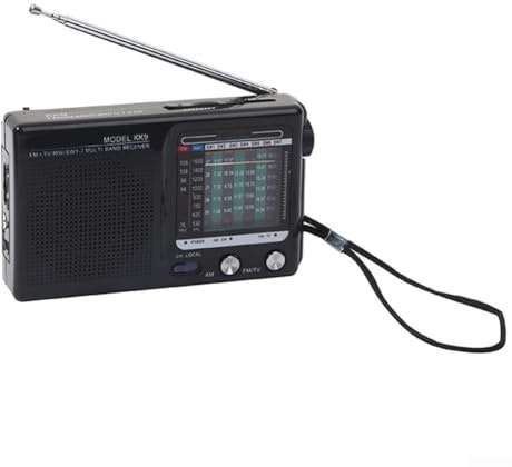 CARMOTTER Handhållen AM FM-radio med teleskopantenn, bärbar och kompakt design, tydligt ljud