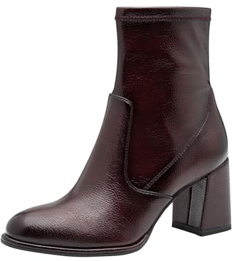 Tamaris Talon bottillon pour femme 1-25357-41 cheville, merlot verni, 3.5 UK, Brevet Merlot, 36 EU