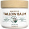 Beef Tallow Balm for Skin Care: Whipped Tallow Face and Body Moisturizer with Emu Oil, Blue Cypress, Sandalwood Oil – Fresh Herbal Scent Suitable for Man and Women - 2.12 OZ(Cream-Like)