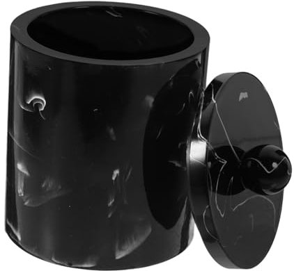 IMIKEYA Caja De Hisopos De Algodón De Mármol Organizador Sencillo De Estilo Europeo Para Maquillaje Con Tapa Para Cosméticos y Hogar