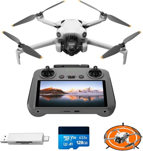 DJI Mini 4 Pro (DJI RC 2) Bundle, dron mini plegable con cámara de vídeo 4K HDR, menos de 249 g, 34 min de tiempo de vuelo, C0