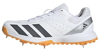 adidas Men's Howzat Spike, FTWR White/Aurora Onix/Lucid Tangerine, 7 UK