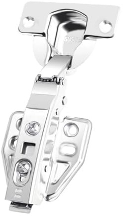 Bisagra de acero inoxidable premium de 25 mm con cabezal de copa grande - Bisagras de cierre suave for puertas de gabinete con amortiguador - 1 pieza(Full Cover)