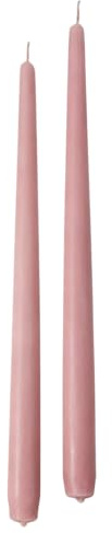 Cereria Di Giorgio - 6 Candele Coniche - Diametro 2,2 cm Altezza 40 cm - Colore Rosa antico - Durata 14 ore - Standard per candelabro