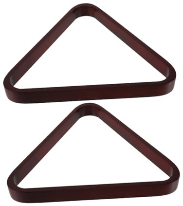 Alasum 2 Pezzi Triangolo da Biliardo in Legno Massello per Palle Supporto Solido e Liscio per Tavolo da Biliardo Accessorio per Partite di Snooker Ball Design Elegante e Resistente