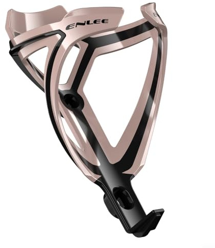 Glomc Fahrradflaschenhalter aus Fiberglas, leicht, zweifarbig, Polycarbonat-Halterung mit starkem Griff, für Radfahren, Rennrad und Mountainbike (Hellrosa)
