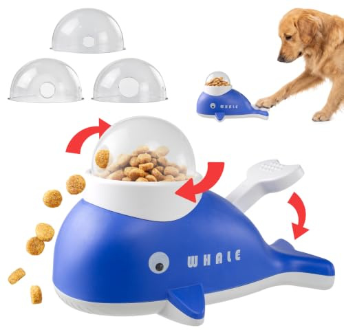 Foderdispenser hund katt leksak intelligens hundleksak med 3 storlekar foder lock 2 i 1 intelligensleksak för hundar katter interaktiv hundleksak rullform långsam matare hund hund behandling leksak