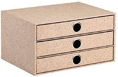 Rössler Papper 1524452393 – S.O.H.O. 3 lådor för DIN A4, med fingerhål, Cacao, 343 x 250 x 185 mm, 1 st