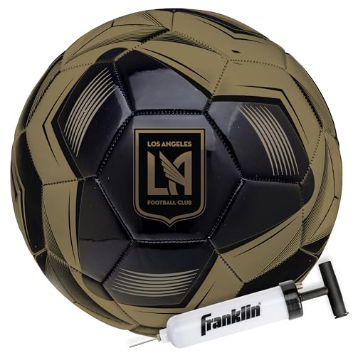 Franklin Sports MLS Los Angeles FC, palla da gioco, misura ufficiale 5, custodia morbida, resistente all'abrasione, pompa ad aria inclusa