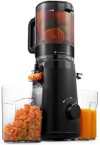 TUUMIIST Juicer Machines, Cold Press Juicer with 5.3 Extra Large Feed Chute Fit Whole Fruits & Vegetables Easy to Clean, High Juice Yield, BPA Free (Black)