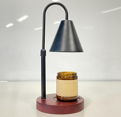 Funistree Christmas Black Candle Warmer Lamp with Dimmer, Secret Santa Gifts for Men Women, Xmas Advent Calendar Presents for Him Dad Stocking Fillers, Candle Heater Lamp with 2 Bulbs for Birthday