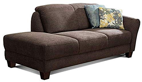 Cavadore - Récamière Classique Espresso 194 x 91 x 84 cm, 3 Places, Bois de Hêtre, Polyester, Inclinaison, Nettoyage Facile