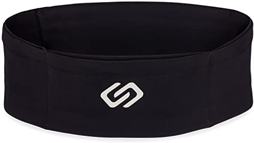 Sporteer VersaSlim Low-Profile Running Belt, Gym Waist Pack, Black, M