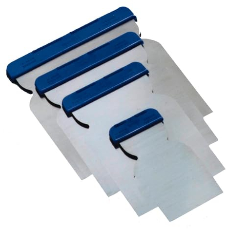 Dönges Juego de espátulas de pintura japonesa, redondas, 4 piezas, 50-80-100-120 mm (espátula japonesa), superficie pulida, acero al carbono altamente elástico