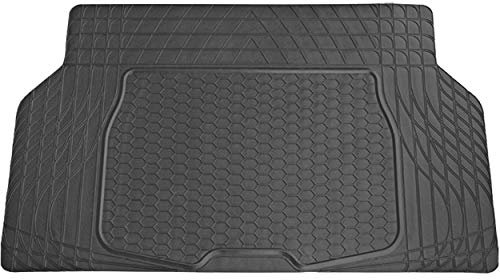Sakura SS5339 Grand Tapis de Coffre en Caoutchouc Noir – Mesure 108 x 140 cm – Bordure adaptée – Résistant aux intempéries, Durable et Flexible