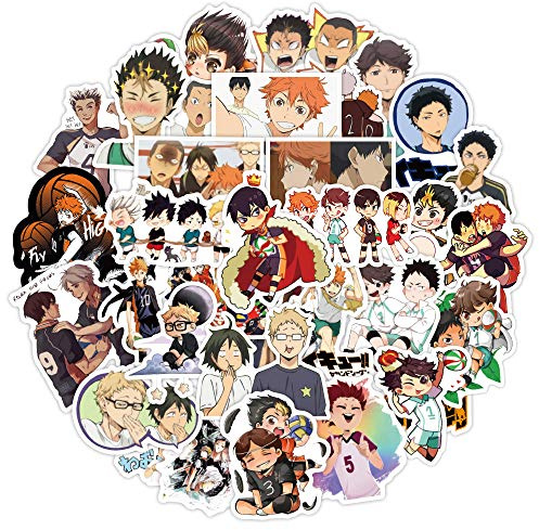 Haikyuu-klistermärken, pack med 100 st., vinylklistermärken för vattenflaskor, laptop, skateboard, anteckningsböcker, gåvor för vuxna, barn och tonåringar