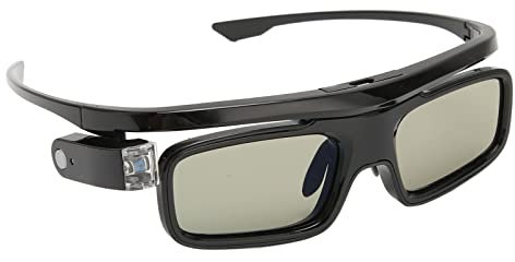 Folanda Lunettes 3D DLP, Lunettes à obturateur Actif Rechargeables USB 144 Hz pour Tous Les projecteurs 3D DLP Link, Prise en Charge des Lunettes 3D One Touch Commutation œil Gauche et œil Droit