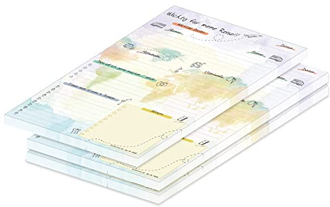 PRICARO Reseplanerare Welt, A4, 25 ark, 3 stycken