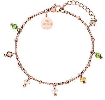 Purelei® Boho Armband (Roségold) – Elegantes, verspieltes Damen Armband – Edelstahl – Verstellbare Länge 16-19cm – Hawaiianisch inspiriert & wasserfest