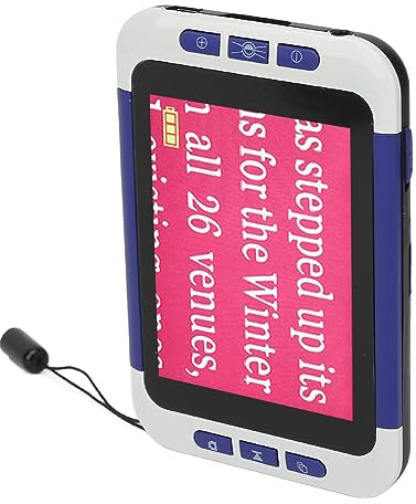 Lente d'Ingrandimento Digitale Portatile, Lente d'Ingrandimento Video Elettronica con Luce, Ausili per la Lettura Elettronica con Schermo LCD HD 5,0 Pollici, 26 modalità