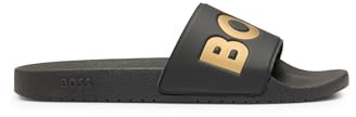BOSS Hommes Aryeh Slid Mules confectionnées en Italie avec grand logo