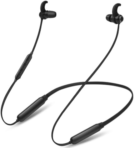 Avantree NB16-Q - Auriculares Bluetooth 5.2 In-Ear con Qualcomm aptX Adaptive, 20h de Autonomía, Cómodos y Seguros para Smartphones, Smart TVs y PC