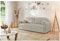 MEBLINI Sofa mit Schlaffunktion - Schlafcouch Ausziehbar - Schlafsofa mit Bettkasten - Sofabett - Couch mit Schlaffunktion - Klappsofa - Anakin - 210x90x93cm - Beige Boucle