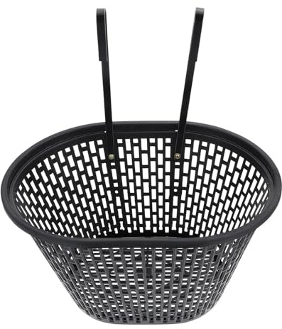 TEHAUX Cestino Leggero in Nero Bici Anteriore Bicicletta Plastica e Facile da Installare Accessorio Pratico Manubrio per Uso Urbano